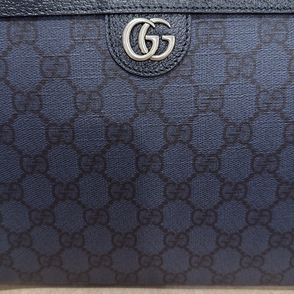 Gucci Navy and Black GG Canvas Pouch - Picture 7 of 7